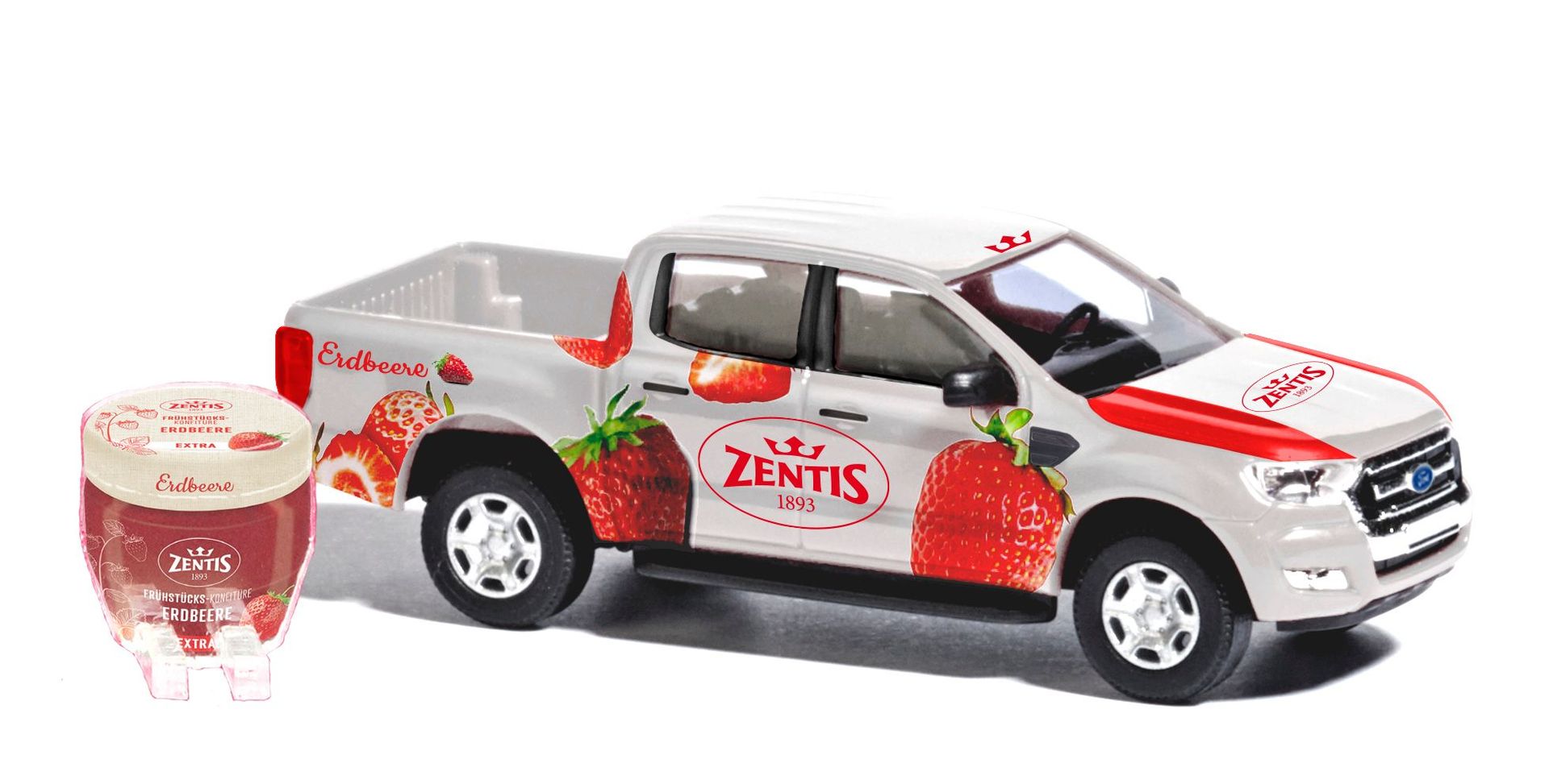 Busch 52857 - Ford Ranger Zentis Erdbeere H0 1:87